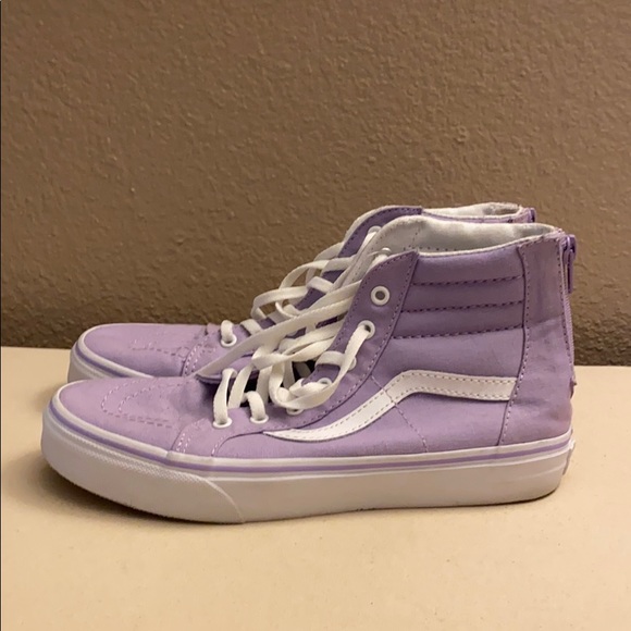 lilac high top vans